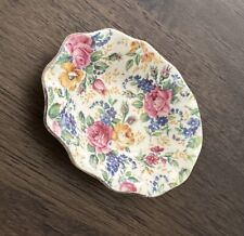 Vintage Chintz James Kent Ltd Rosalynde Floral Trinket Dish Small Tray picture
