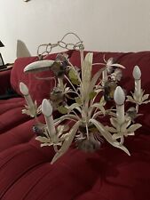 Vintage Italian Tole Lily Metal Chandelier  picture