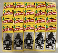 Little Trees Hanging Car Home Air Freshener - 20 Individual BLACK ICE  picture