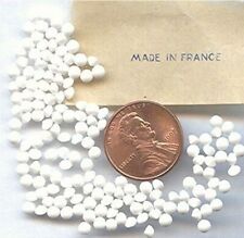 150pcs VINTAGE FRENCH GLASS WHITE 3mm. CHATON RHINESTONE GEMS g282 picture