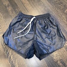 NOS Vtg Shorts Mens Large Black Shiny Augusta Glanz Nylon wet look retro 80s NEW picture