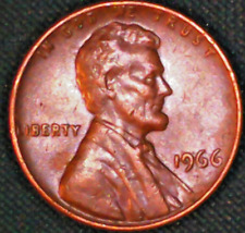 1966 S Weak S? Lincoln Memorial Cent Red Nice Coin picture