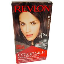 Revlon Colorsilk Beautiful #20 Brown Black Ammonia-Free 100% Gray Coverage NIB picture