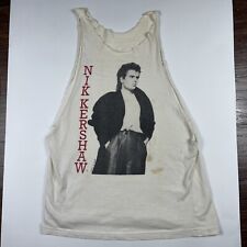 Vintage 1985 Nik Kershaw Sleeveless Shirt Thrashed Chopped Small picture