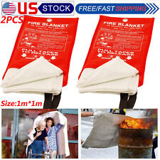 2PCLarge Fire Blanket Fireproof For Home Kitchen Office Caravan Emergency Safety picture