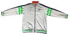 Fila Jacket Adult White Green Sony Open Tennis Windbreaker Coat Mens SZ XXL picture