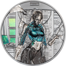 2024 Cook Islands Cyber Queen Rebirth 3oz Silver Black Proof Coin picture
