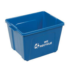 Global Industrial 14 Gallon Recycling Bin Blue Plastic picture