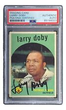 Larry Doby Signed 1959 Topps #455 Detroit Tigers Trading Card PSA/DNA picture