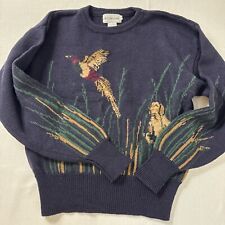 Vintage JH Collectibles Sweater Womens Small Ducks Dogs Preppy Pullover picture