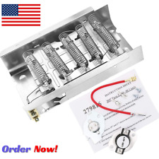 279838 Dryer Heating Element and 279816 Thermostat Combo Pack For Whirlpool USA picture