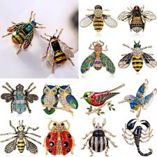 Fashion Lovely Bee Bird Insects Crystal Brooch Pin Women Bouquet Jewelry Gift picture