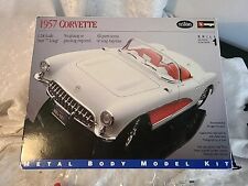 Testors Burago 1957 Corvette 1:24 Metal Body Chevrolet Chevy #166 Model Car Kit picture
