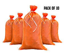 Sandbags - 10 Orange - Empty Sand Bags for Flood - Sandbag Bag Poly by Sandbaggy picture