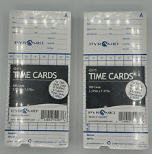 QTY 200 Pyramid 42415 Genuine 2-Sided Time Cards for 2500, 2600 2650 & 2650PRO picture