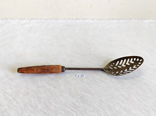 1930s Vintage Brass Leaf Shape Spoon Head Kitchenware Collectible Props M289 picture