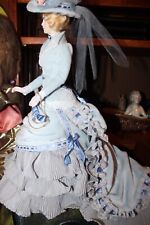 Handmade OOAK Victorian Doll in Fancy Blue Costume--Mint Condition picture