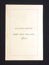 VERY RARE - 1st. edition of Lewis Carroll's - AN EASTER GREETING -1876 picture