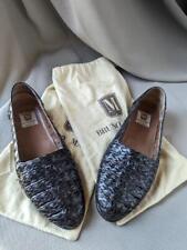 vintage BRUNO MAGLI italian loafters 8 M black WEAVE woven shoes ITALY made picture