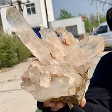4.22LB Natural Large Himalayan quartz cluster white crystal ore Earth specimen picture