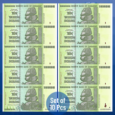 10 x ZIMBABWE 10 TRILLION DOLLARS 2008 AA P88, UNCIRCULATED [100 Trillion Serie] picture