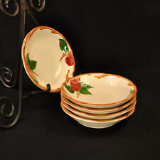 Franciscan Apple 5 Fruit/Dessert Sauce Bowls Red Green Brown 1947-49 HandPainted picture