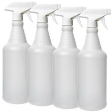 32oz. Plastic Trigger Spray Bottles Chemical Resistant Heavy Duty Commercial 4pk picture