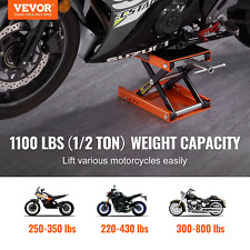 VEVOR Motorcycle Lift, 1100 LBS Motorcycle Scissor Lift Jack with Wide Deck & Sa picture