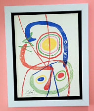 JOAN MIRO + 1971 BEAUTIFUL SIGNED PRINT MOUNTED AND FRAMED + BUY IT NOW picture