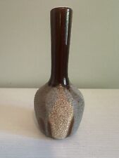 Vintage MCM Royal Haeger USA Pottery Vase Brown Textured Drip Glaze 10.5” picture