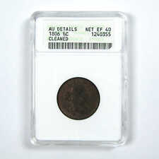 1806 Small 6 No Stems Draped Bust Half Cent AU Details SKU:I13821 picture