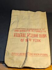 Bank Bag/ Federal Reserve Of  NY /packed for 50 yrs/ as found/19x11 picture
