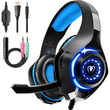 Gaming Headset for PS4 PS5 Xbox One Switch PC w/Noise Canceling Mic Deep Bass picture