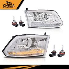 Fit For 2013-2018 Dodge Ram 1500 2500 3500 Chrome Projector Headlights w/LED DRL picture