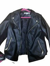 Kenneth Cole New York woman leather Jacket Large New with Tag picture