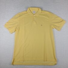 Brooks Brothers Polo Shirt Mens Large Yellow Original Fit Cotton Performance picture