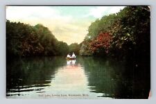 Kalamazoo MI-Michigan, Scenic Lake, Lovers Lane, Gull Lake, Vintage Postcard picture