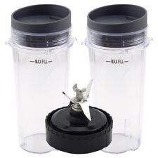 2 Pack 16 oz Cup with Lids + Extractor Blade for Nutri Ninja BL770 BL772 BL773CO picture
