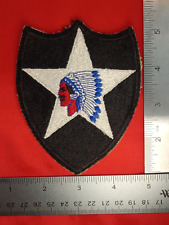 US Army WW2  Authentic 2nd Infantry Div. Vintage Military Patch No Glow picture