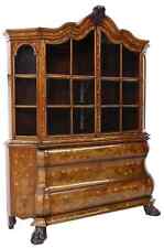 Antique Vitrine, On Chest, Dutch Marquetry, Inlaid, Display, 18th C, 1700s picture