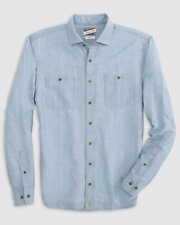 johnnie-O Morgan Chambray Hangin' Out Button Up Shirt Size L MC-7424514 picture