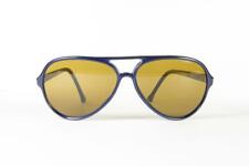 Vintage Vuarnet Aviator Sunglasses 374 Blue Metal PX2000 MINERAL Brown Lens picture
