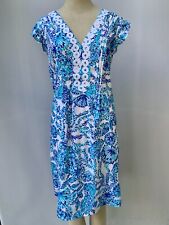 Lilly Pulitzer Dress Size M, L, Joan Tunic Dress, Shell Me You Love Me, Blue picture