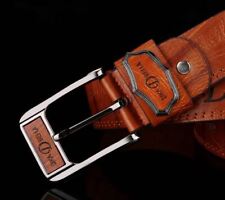 Genuine buffalo leather belt for men picture