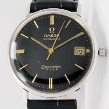 1959s Omega Seamaster Deville Auto  Black Gilt Patina Dial Mens Vintage Watch picture