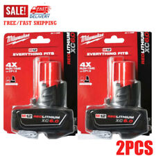2 PCS Milwaukee 48-11-2460 M12 REDLITHIUM XC 6.0 Extended Capacity Battery D picture