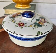 Holland Pottery Delft Elesva Polychromatic Covered Box Candy Dish picture