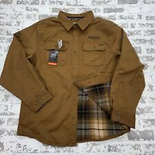 Legendary Whitetails Jacket Shirt Men Large Brown Flannel Lined Shacket Chore picture