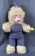 ✨Vintage 1960s Carnival Prize Rubber Faced Plush Circus Monkey 20” Tall✨ picture