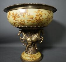 Antique Limoges Porcelain & Bronze  French Centrepiece Jardiniere Table Top picture
